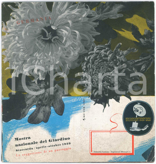 1939 STOCCARDA (GERMANY) Mostra Nazionale del Giardino - 16 pp. mappa