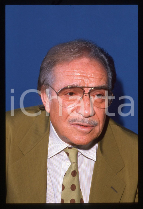 35mm vintage slide* 1989 MILANO Ugo TOGNAZZI alla TERRAZZA MARTINI - Ritratto *2