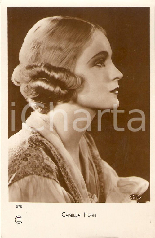 Cartolina originale da collezione 1935 ca CINEMA Ritratto dell'attrice Camilla HORN Cartolina FP NV 1
