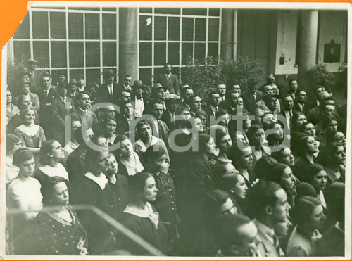 Fotografia d epoca originale 1935 MILANO Personale MANIFATTURA TABACCHI saluta Direttore Foto DANNEGGIATA 1