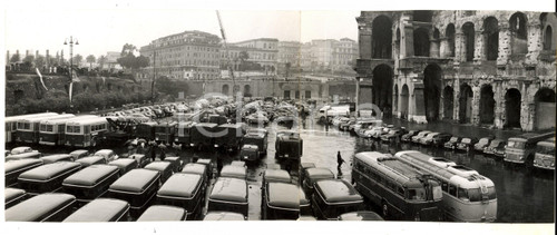1955 ROMA Benedizione auto al COLOSSEO per Santa Francesca Romana *Foto DOPPIA