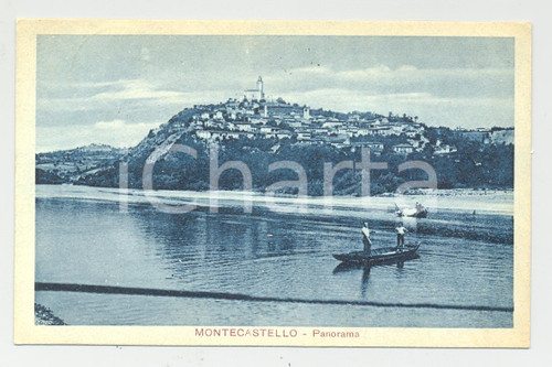 Cartolina originale da collezione 1931 MONTECASTELLO Veduta animata dal fiume FP 1