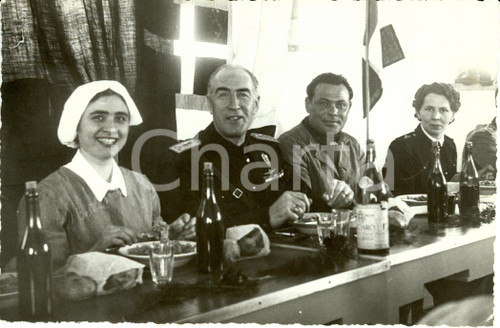 Fotografia d epoca originale 1928 VERONA Ministro Finanze pranza con operai MANIFATTURA TABACCHI Fotografia 1