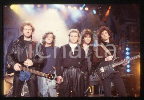 35mm vintage slide* 1987 ca ITALY Canadian rock band GLASS TIGER (13)