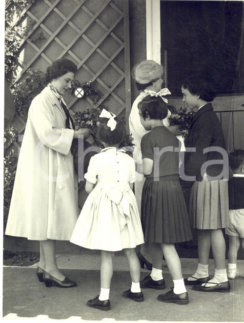 1959 ROMA Principessa MARGARET Regina Madre visitano allevamento marchesi INCISA