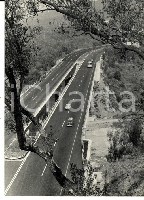 1969 Autostrada GENOVA - SESTRI LEVANTE Il nuovo tratto di LAVAGNA Foto 13x18 cm