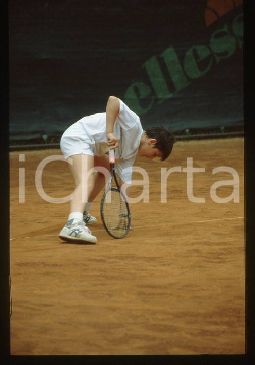 35mm vintage slide* 1991 PERUGIA - Augusto DE MEGNI gioca a tennis (2)