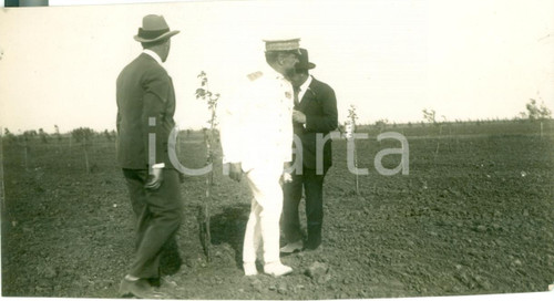 Fotografia d epoca originale 1930 ca LIBIA Attilio TERUZZI visita nuove piantagioni Fotografia 1