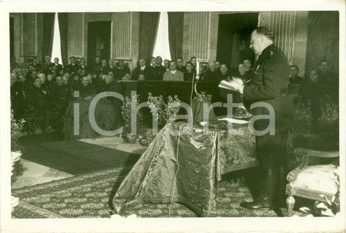Fotografia d epoca originale 1937 GENOVA Arrigo SOLMI inaugura a.a. Istituto CULTURA FASCISTA Foto 1
