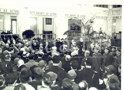 Fotografia d epoca originale 1936 MILANO Inaugurazione Uffici Finanziari  Duca di BERGAMO e Arrigo SOLMI 1