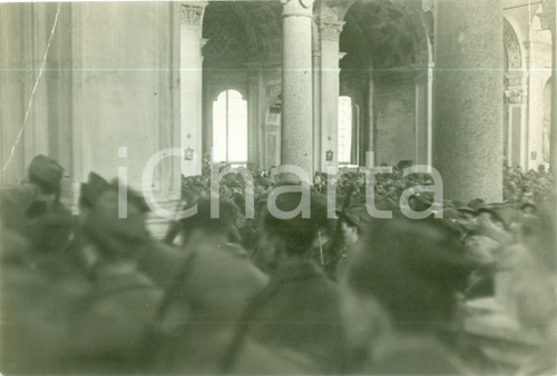 Fotografia d epoca originale 1940 ca ROMA ? Celebrazione della messa per i soldati Fotografia DANNEGGIATA 1