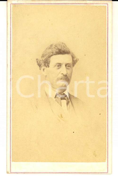 Fotografia d epoca originale 1870 ca ORAN ALGERIE Ritratto maschile in abiti borghesi Foto CAYROL CDV 1