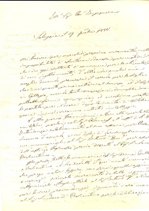 1858 SALUGGIA Notaio Giovanni Battista DONATO e il corredo della figlia *Lettera DATA: 27 settembre 1858LUOGO: SALUGGIA (VC) TITOLO: NOTAIO DONATO IMPEGNATO IN FAMIGLIA DESCRIZIONE: Lettera all'ing. del Genio Civile Carlo Galimberti da parte di un notaio di Saluggia, Giovanni Battista Donato, impegnato per ragioni di famiglia:"... Mi troverei veramente nell'impossibilit&agrave; di assentarmi da casa per motivi che in oggi soltanto di pervenne per la stipulazione... anche mia moglie dovendo procurare il corredo per la figlia che deve quanto prima entrare al soccorso, ed il figlio in collegio...".  CONDIZIONI: mediocri (piegature d'epoca e gualciture marginali)FORMATO: 20 x 30 cmPAGINE: 4 (1 bianca) Documento d'epoca, originale, autentico.     originale e autentica 1