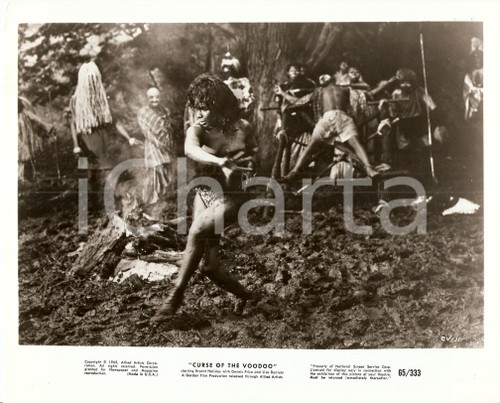 1965 CURSE OF THE VOODOO Danze rituali e sacrificio umano Lindsay SHONTEFF *Foto Fotografia d'epoca.DIMENSIONI: 25 x 20 cm CONDIZIONI: POOR    originale e autentica 1