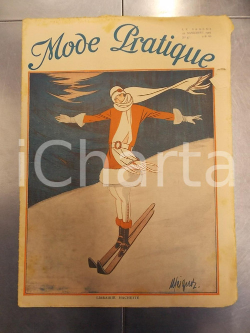 Giornale, rivista storica Novembre 1925 PARIS MODE PRATIQUE Journal femme et maison n°47 Abiti per inverno 1