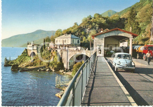 Cartolina originale da collezione 1970 ca CANNOBIO (NO) Confine italo-svizzero a VALMARA FIAT 600 Cartolina FG 1