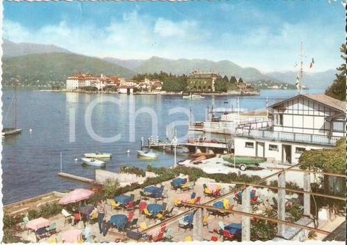 Cartolina originale da collezione 1959 LAGO MAGGIORE Lido di STRESA e Isola Bella Cartolina FG VG 1