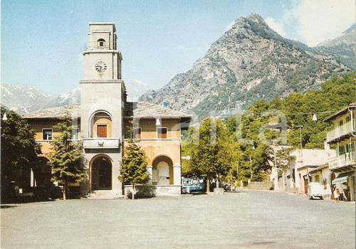 Cartolina originale da collezione 1964 BOBBIO PELLICE (TO) Casa del Comune e BRIC BARIOUND *Cartolina FG VG 1