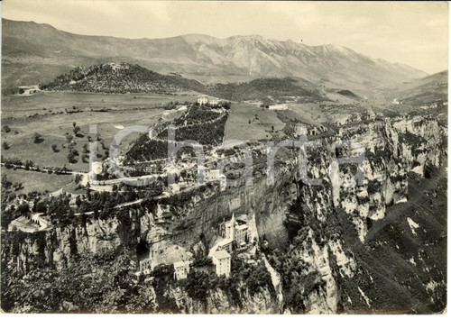 Cartolina originale da collezione 1954 SPIAZZI (VR) Panorama con santuario MADONNA della CORONA *Cartolina FG VG 1