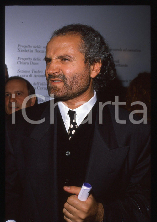 35mm vintage slide* 1990 ca MODA Gianni VERSACE ritratto dello stilista 6