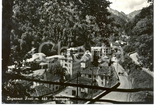 Cartolina originale da collezione 1955 BOGNANCO (VB) Veduta dall'alto della Frazione FONTI Cartolina ANIMATA FG VG 1