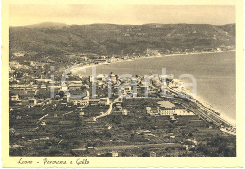 Cartolina originale da collezione 1948 LOANO (SV) Panorama del GOLFO dall'alto *Cartolina FG VG 1
