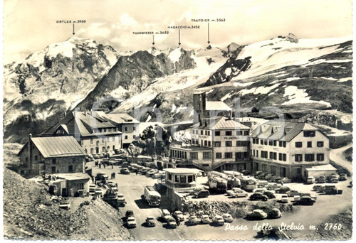 Cartolina originale da collezione 1962 PASSO STELVIO (SO) ORTLES THURWIESER Albergo PEREGO Cartolina ANIMATA FG VG 1