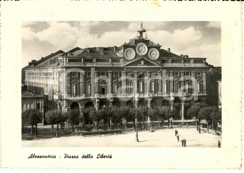 Cartolina originale da collezione 1950 ca ALESSANDRIA Piazza della LibertÃ  *Cartolina FG NV 1