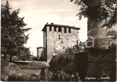 Cartolina originale da collezione 1960 circa LEGNANO (MI) Scorcio panoramico del CASTELLO *Cartolina FG VG 1