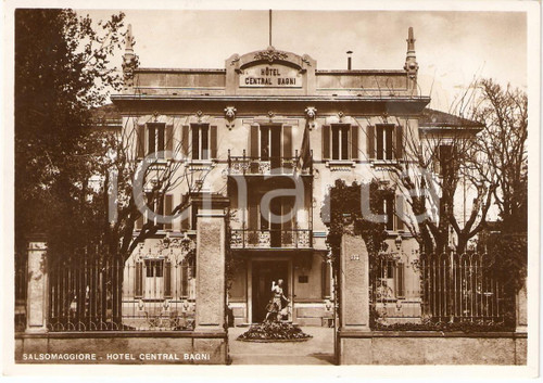 Cartolina originale da collezione 1939 SALSOMAGGIORE TERME (PR) HOTEL CENTRAL BAGNI Cartolina FG VG 1