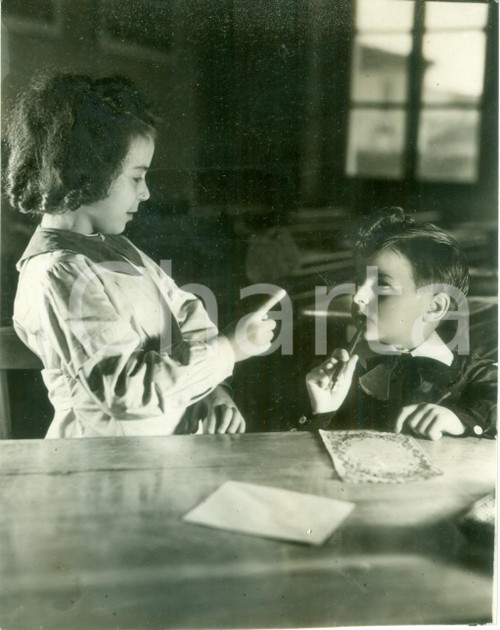 Fotografia d epoca originale 1939 MILANO Bambini scrivono la letterina a BABBO NATALE Fotografia 1