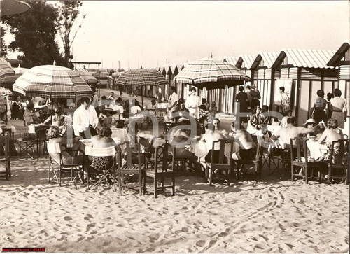 Fotografia d epoca originale 1937 Venezia Lido spiaggia Foto stabilimento balneare 1