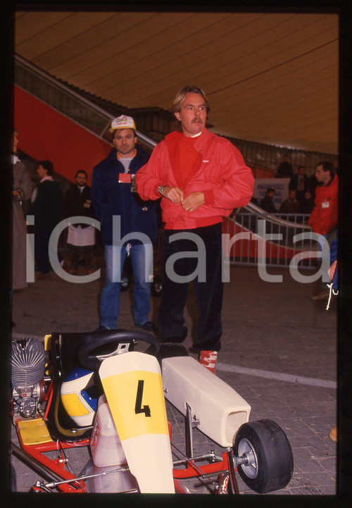 35mm vintage slide* 1988 AIRC Gara beneficenza - Keke ROSBERG pilota go-kart 4