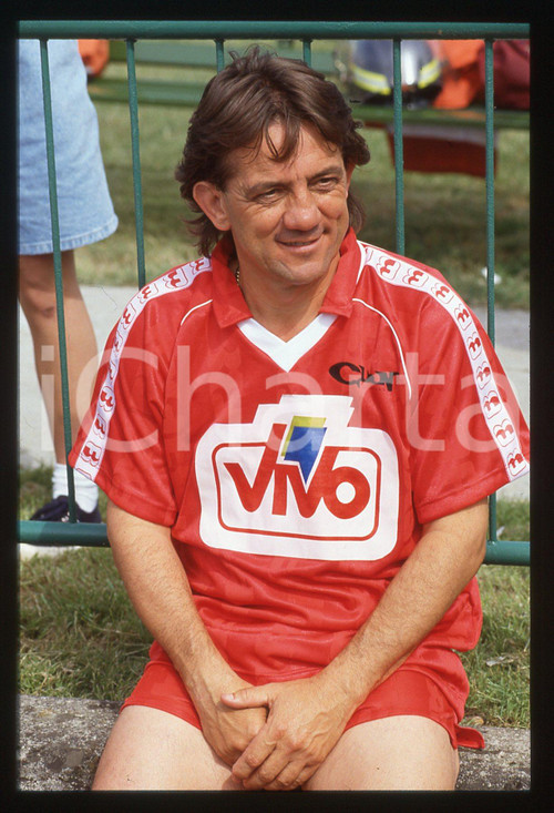35mm vintage slide* 1990 ca MANTOVA Roberto BONINSEGNA Ritratto calciatore