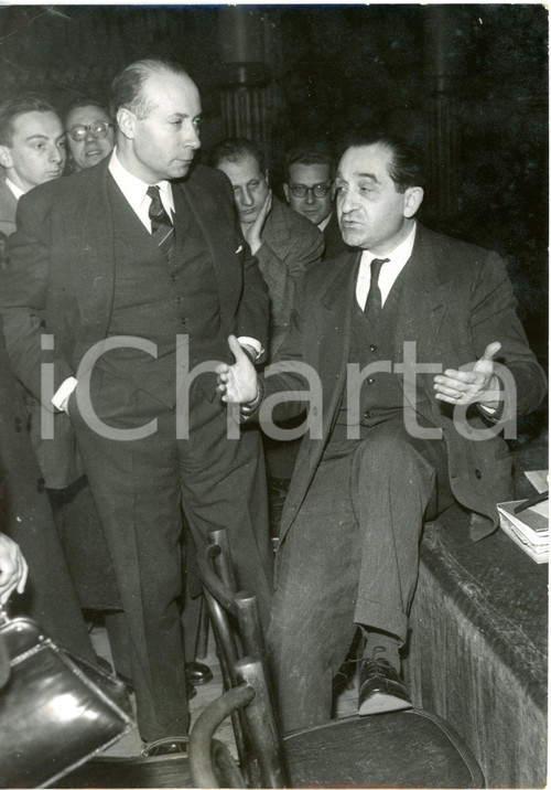 1957 PARIS Radical Party - Pierre MENDÈS FRANCE with Henri CAILLAVET *Photo