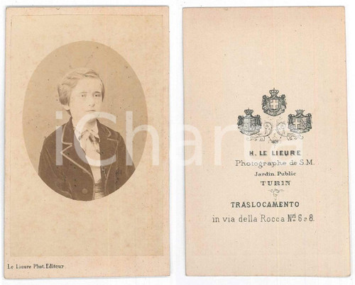 1870 ca TORINO Ritratto di bambino con giacca in velluto - Foto LE LIEURE CDV