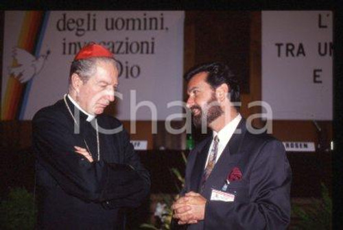 35mm vintage slide* 1992 ca ITALY Rabbi David ROSEN & Carlo Maria MARTINI (9)
