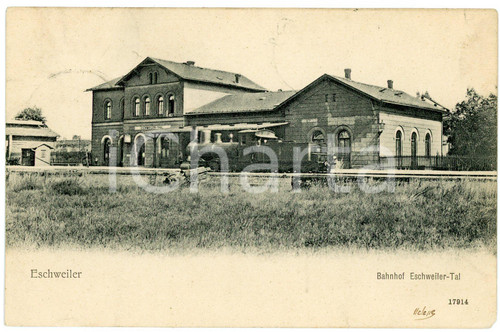 1905 ESCHWEILER - DEUTSCHLAND Bahnhof Eschweiler-Tal - Postcard FP VG  Cartolina d'epoca, viaggiata. FAIR/discreto Lievi smussature agli angoli Formato: FP originale e autentica 1