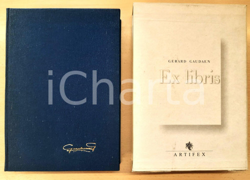 1999 Gerard GAUDAEN Ex libris - Edizioni ARTIFEX (2) Autografo NICOLI Legatura editoriale in tela, con custodia in cartoncino. Tiratura limitata in 199 esemplari (il presente è il n° 30), con firma autografa di Giancarlo Nicoli (editore).Interamente illustrato con gli ex libris di Gerard Gaudaen.PAGINE: 183EDITORE: Artifex - Lurago Marinone (CO) GOOD/buono ma minime macchie alla custodia Formato: 18x26 cm originale e autentica 1