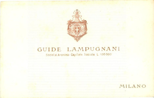 Oggetto da collezione cartaceo 1930 ca MILANO Guide di Giovanni LAMPUGNANI *Biglietto pubblicitario (10) 1
