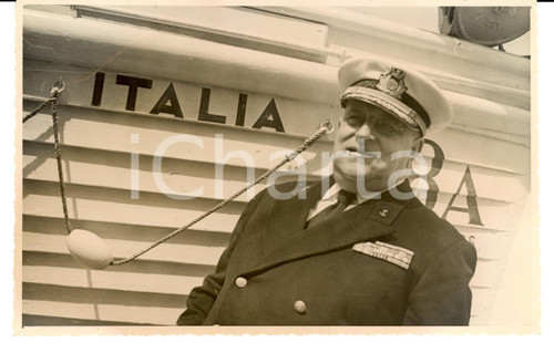 Fotografia d epoca originale 1944 HOME LINES Comandante UGO CHINCA sulla Motonave ITALIA Foto 2 1