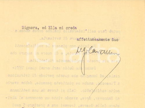 1932 GENOVA Lettera Ugo CAVALLERO in partenza per Ginevra *AUTOGRAFO Lettera dattiloscritta, con firma autografa del noto generale e politico.Su carta intestata "Senato del Regno".PAGINE: 4 facciate (2 scritte)  GOOD/buono piegature d'epoca Formato: 17x22 cm originale e autentica 1