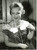 1955 LONDON Portrait of Monica JARVIS wearing a striped dress *Photo 15x20 cm