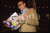 Fotografia d epoca originale 35mm vintage slide 1992 Ritratto di Pippo BAUDO mentre legge NOVELLA 2000 1