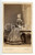 Fotografia d epoca originale 1870 ca BRIGHTON Ritratto di donna con un libro Fotografia HENNAH & KENT  CDV 1