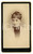 Fotografia d epoca originale 1900 ca GENOVA Ritratto di giovane donna con spilla al collo Foto CIAPPEI  CDV 1
