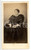 Fotografia d epoca originale 1870 ca TORINO Ritratto di donna in abito da passeggio Foto A. MEYLAN  CDV 1