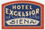 1960 ca SIENA Hotel Excelsior - Etichetta 12x8 cm (1) Etichetta d'epoca.  FAIR/discreto Piccole macchie ai margini Formato: 12x8 cm originale e autentica 1