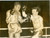 1956 LONDON - BOXE 10-round contest - Peter WATERMAN hitting Kid GAVILÁN *Photo