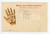 Cartolina originale da collezione 1900 ca BELGIQUE Carte de la CHIROMANCIE Lignes lecture destinÃ©e  Carte postale 1